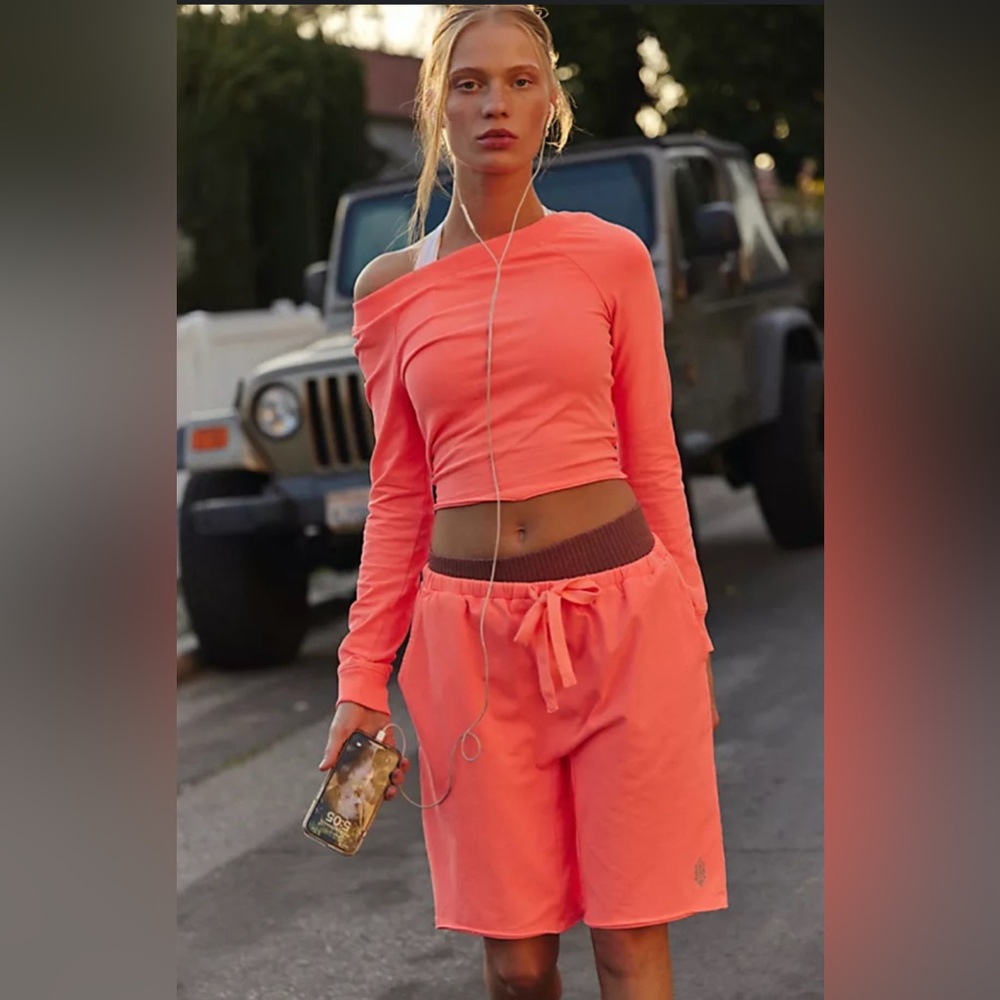 Women’s Coral Lounge SET Shorts - Lightweight Drawstring Casual